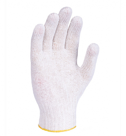 554 Рукавички трикотажні робочі білі без ПВХ Стандарт 7 клас Долоні